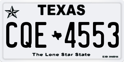 TX license plate CQE4553