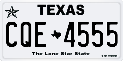 TX license plate CQE4555