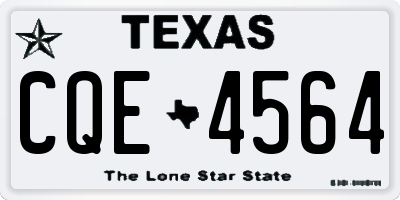 TX license plate CQE4564