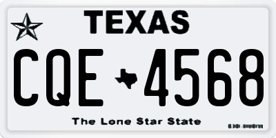 TX license plate CQE4568
