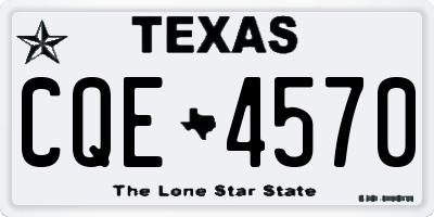 TX license plate CQE4570