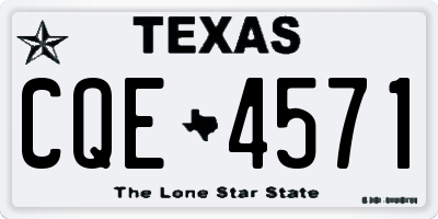 TX license plate CQE4571