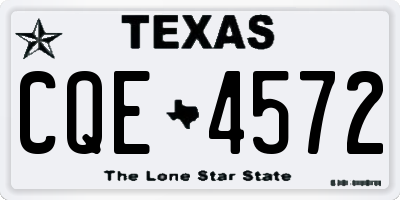 TX license plate CQE4572