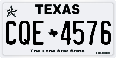 TX license plate CQE4576
