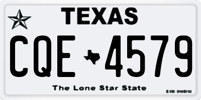 TX license plate CQE4579