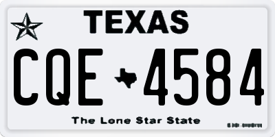 TX license plate CQE4584