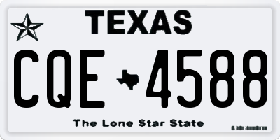 TX license plate CQE4588