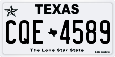 TX license plate CQE4589