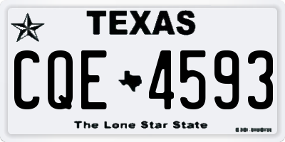 TX license plate CQE4593