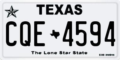 TX license plate CQE4594