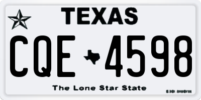 TX license plate CQE4598