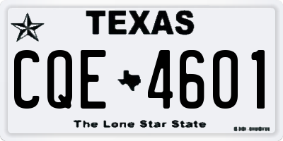 TX license plate CQE4601
