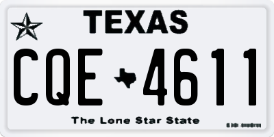TX license plate CQE4611