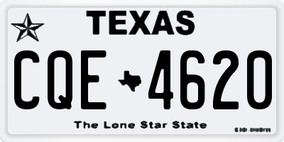 TX license plate CQE4620