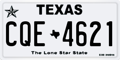 TX license plate CQE4621