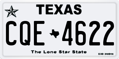 TX license plate CQE4622