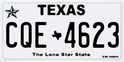 TX license plate CQE4623