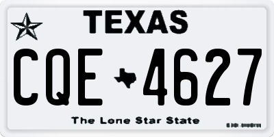 TX license plate CQE4627