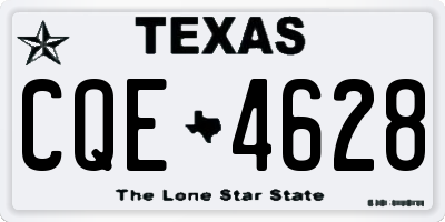 TX license plate CQE4628