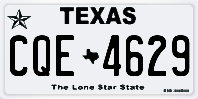 TX license plate CQE4629