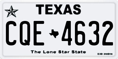 TX license plate CQE4632