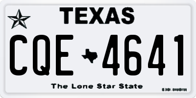 TX license plate CQE4641
