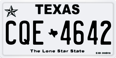TX license plate CQE4642