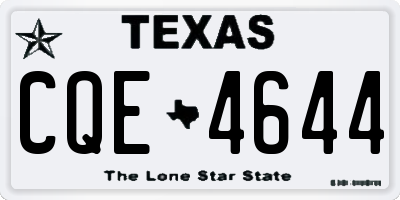 TX license plate CQE4644