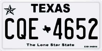 TX license plate CQE4652