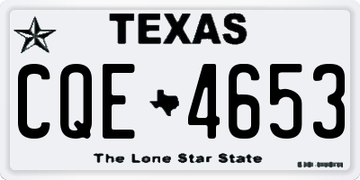TX license plate CQE4653