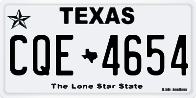 TX license plate CQE4654