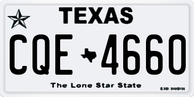 TX license plate CQE4660