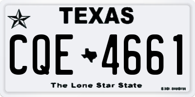 TX license plate CQE4661
