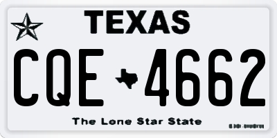 TX license plate CQE4662