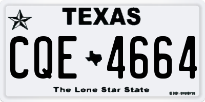 TX license plate CQE4664