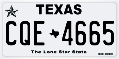 TX license plate CQE4665