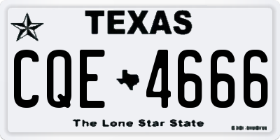 TX license plate CQE4666
