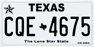 TX license plate CQE4675