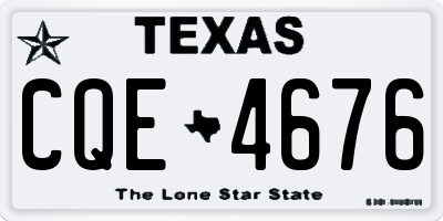 TX license plate CQE4676