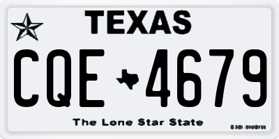 TX license plate CQE4679