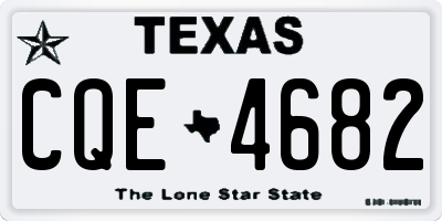 TX license plate CQE4682