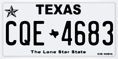 TX license plate CQE4683