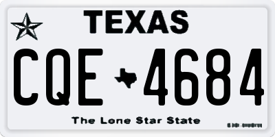 TX license plate CQE4684