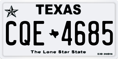 TX license plate CQE4685