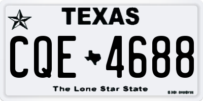TX license plate CQE4688