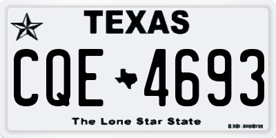 TX license plate CQE4693