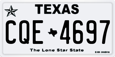 TX license plate CQE4697