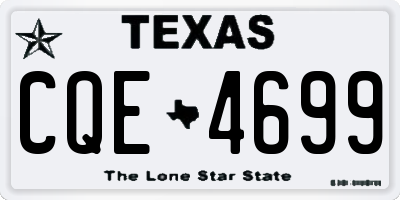 TX license plate CQE4699