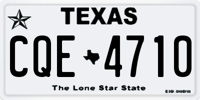 TX license plate CQE4710