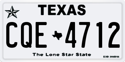 TX license plate CQE4712